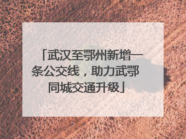 武汉至鄂州新增一条公交线，助力武鄂同城交通升级