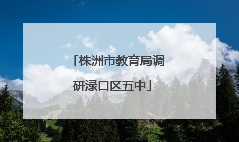 株洲市教育局调研渌口区五中