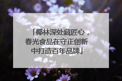 椰林深处藏匠心，春光食品在守正创新中打造百年品牌