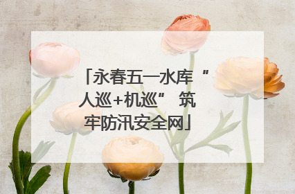 永春五一水库“人巡+机巡” 筑牢防汛安全网