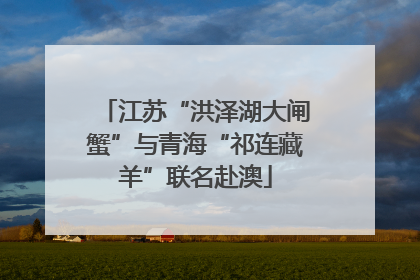 江苏“洪泽湖大闸蟹”与青海“祁连藏羊”联名赴澳