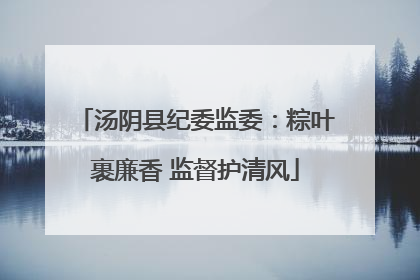 汤阴县纪委监委：粽叶裹廉香 监督护清风