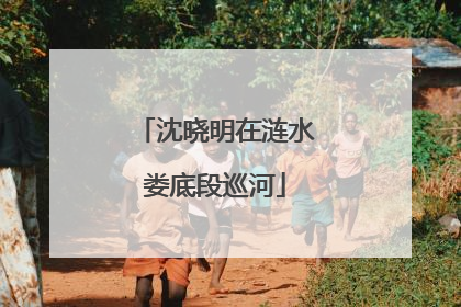 沈晓明在涟水娄底段巡河