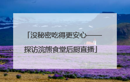 没秘密吃得更安心——探访浣熊食堂后厨直播