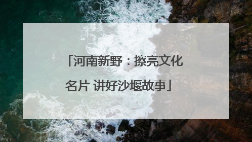 河南新野：擦亮文化名片 讲好沙堰故事