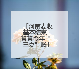 河南麦收基本结束 算算今年“三夏”账