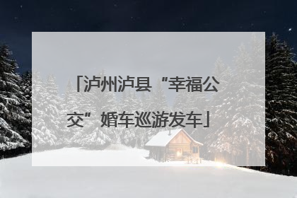 泸州泸县“幸福公交”婚车巡游发车
