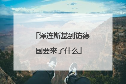 泽连斯基到访德国要来了什么