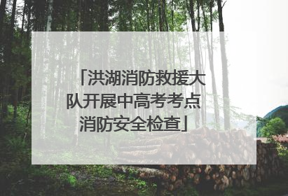 洪湖消防救援大队开展中高考考点消防安全检查