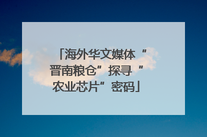 海外华文媒体“晋南粮仓”探寻“农业芯片”密码