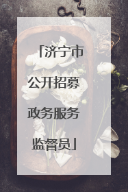 济宁市公开招募政务服务监督员