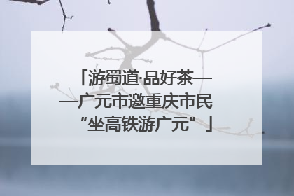 游蜀道·品好茶——广元市邀重庆市民“坐高铁游广元”