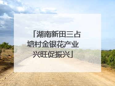 湖南新田三占塘村金银花产业兴旺促振兴