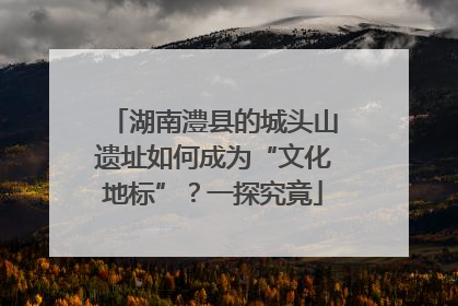 湖南澧县的城头山遗址如何成为“文化地标”？一探究竟