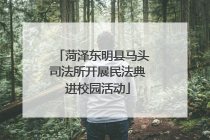 菏泽东明县马头司法所开展民法典进校园活动