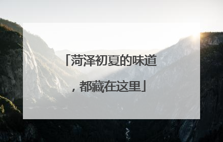 菏泽初夏的味道，都藏在这里