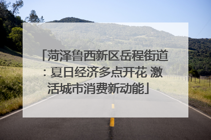 菏泽鲁西新区岳程街道：夏日经济多点开花 激活城市消费新动能