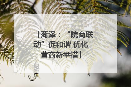 菏泽：“院商联动”促和谐 优化营商新举措
