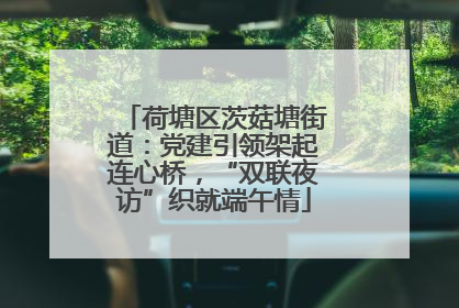 荷塘区茨菇塘街道：党建引领架起连心桥，“双联夜访”织就端午情