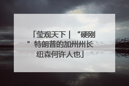 莹观天下｜“硬刚”特朗普的加州州长纽森何许人也