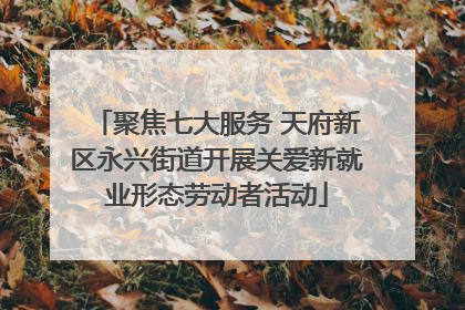 聚焦七大服务 天府新区永兴街道开展关爱新就业形态劳动者活动