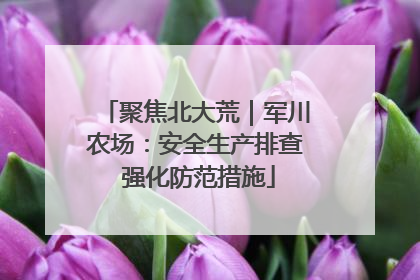 聚焦北大荒｜军川农场：安全生产排查 强化防范措施