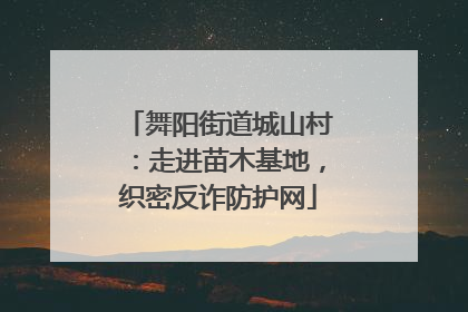 舞阳街道城山村：走进苗木基地，织密反诈防护网