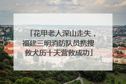 花甲老人深山走失，福建三明消防队员携搜救犬历十天营救成功