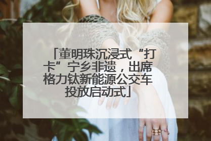 董明珠沉浸式“打卡”宁乡非遗，出席格力钛新能源公交车投放启动式