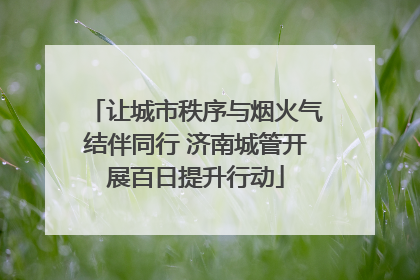 让城市秩序与烟火气结伴同行 济南城管开展百日提升行动