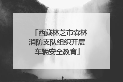 西藏林芝市森林消防支队组织开展车辆安全教育