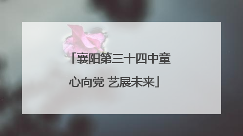 襄阳第三十四中童心向党 艺展未来