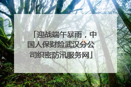 迎战端午暴雨，中国人保财险武汉分公司织密防汛服务网