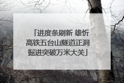 进度条刷新 雄忻高铁五台山隧道正洞掘进突破万米大关