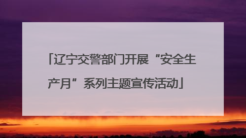 辽宁交警部门开展“安全生产月”系列主题宣传活动