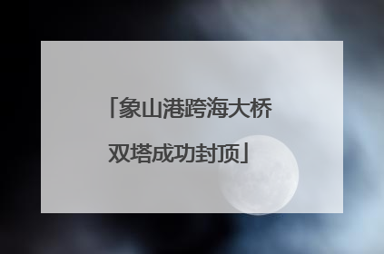 象山港跨海大桥双塔成功封顶