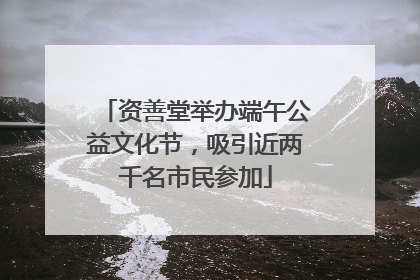 资善堂举办端午公益文化节，吸引近两千名市民参加