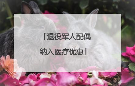 退役军人配偶纳入医疗优惠