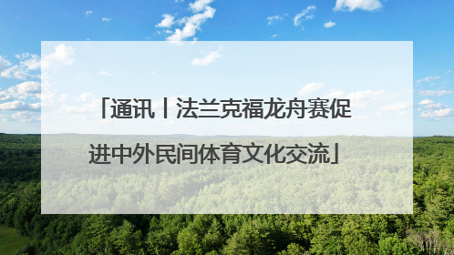 通讯丨法兰克福龙舟赛促进中外民间体育文化交流