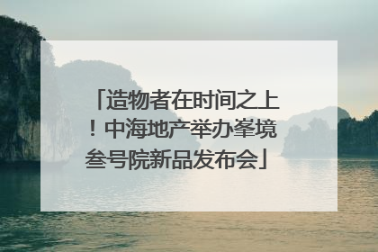 造物者在时间之上！中海地产举办峯境叁号院新品发布会