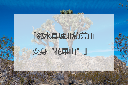 邻水县城北镇荒山变身“花果山”