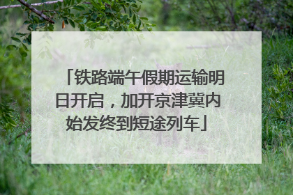铁路端午假期运输明日开启，加开京津冀内始发终到短途列车
