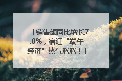销售额同比增长7.8%，宿迁“端午经济”热气腾腾！