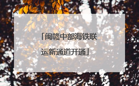 闽赣中部海铁联运新通道开通