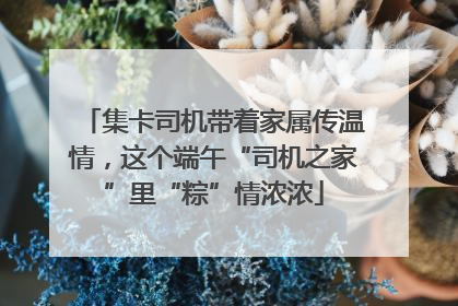 集卡司机带着家属传温情，这个端午“司机之家”里“粽”情浓浓