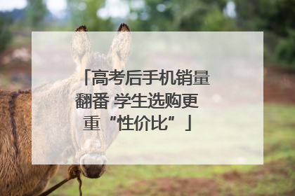 高考后手机销量翻番 学生选购更重“性价比”
