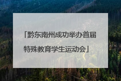 黔东南州成功举办首届特殊教育学生运动会