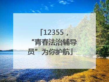 12355，“青春法治辅导员”为你护航