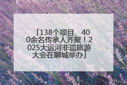 138个项目、400余名传承人齐聚！2025大运河非遗旅游大会在聊城举办