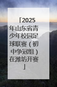 2025年山东省青少年校园足球联赛（初中争冠组）在潍坊开赛